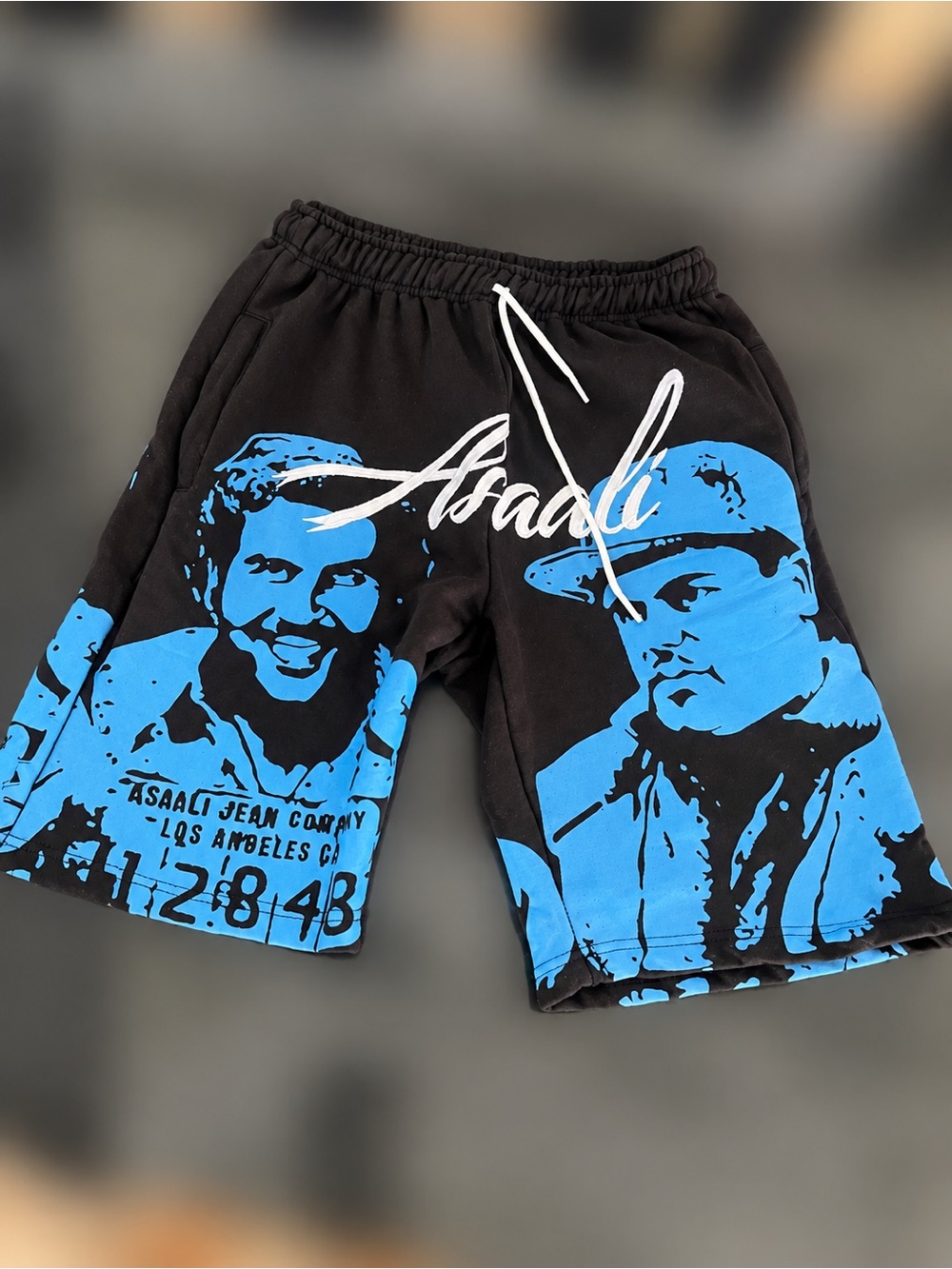 Asaali Black & Blue Graphic Men’s Shorts